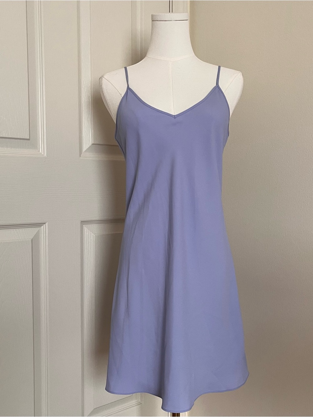 Coach Light Blue Mini Spaghetti Strap Slip Dress Womens Size 2 Designer Summer